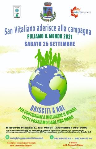 Il Comune di San Vitaliano aderisce all'iniziativa "Puliamo il mondo 2021"